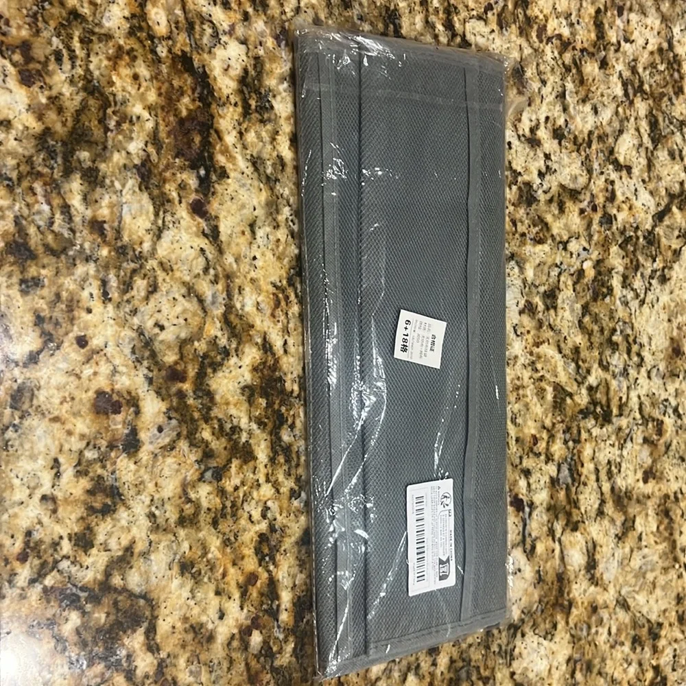 Gray Hanging organizer for closet.
